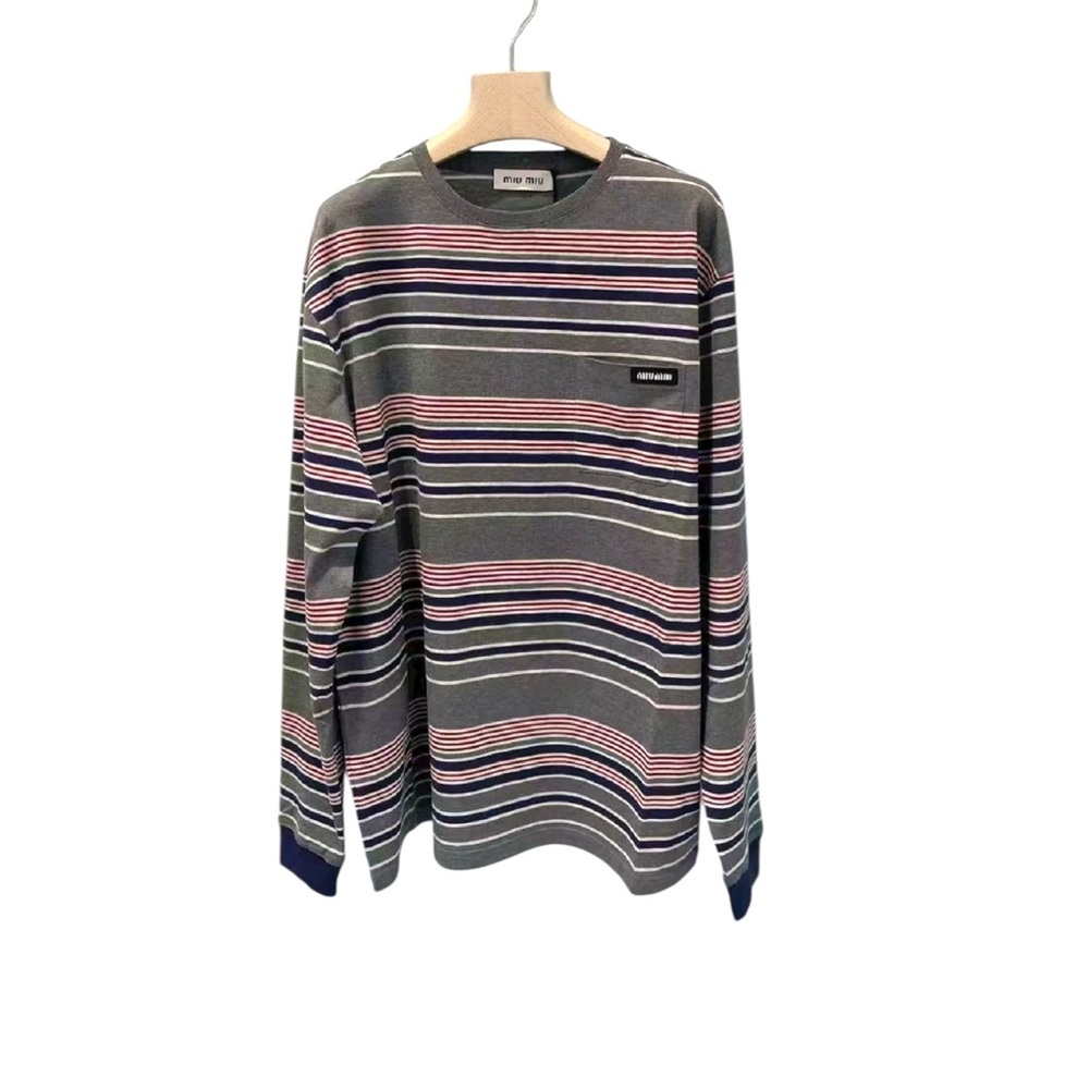 Miu Miu Striped jersey T-shirt - Picture 3 of 7